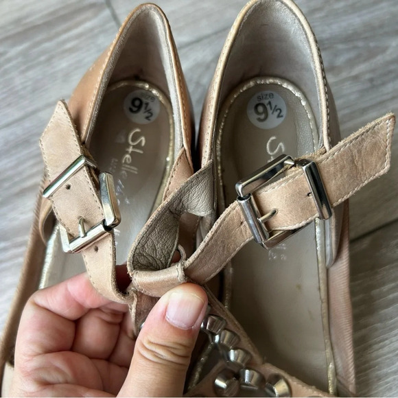 Stelle Monelle Studded T Strap Wedge Heel Sandal Made in  Italy - Picture 12 of 15